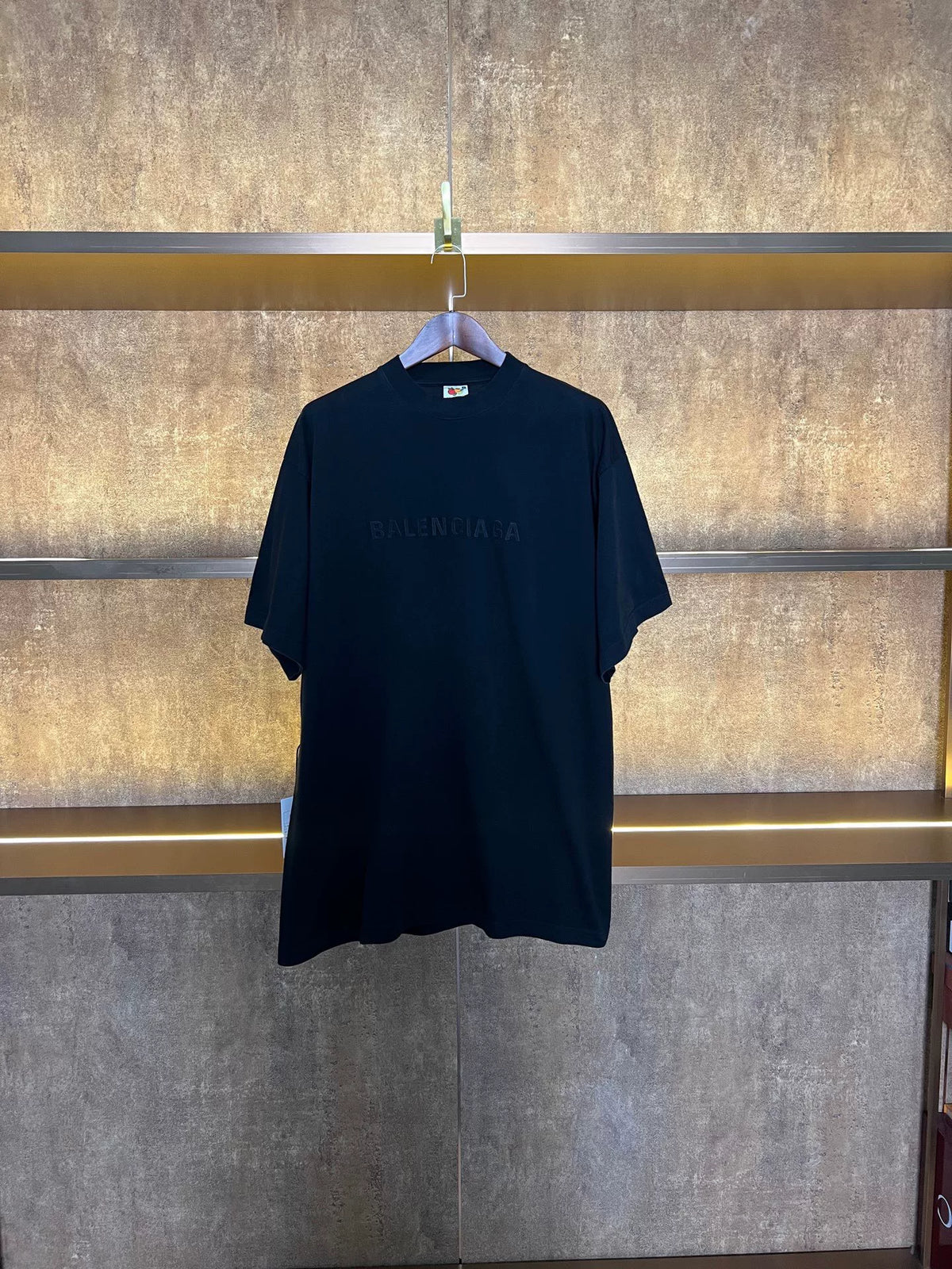 Balenciaga Black Logo Short Sleeve Top