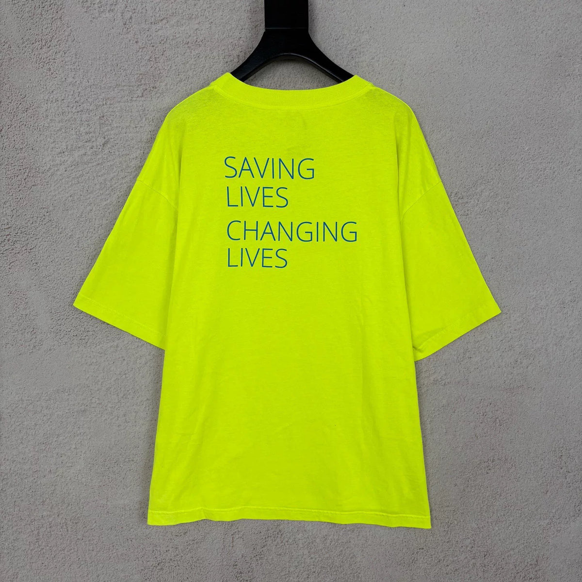 Balenciaga Fluorescent Yellow Short Sleeve Top