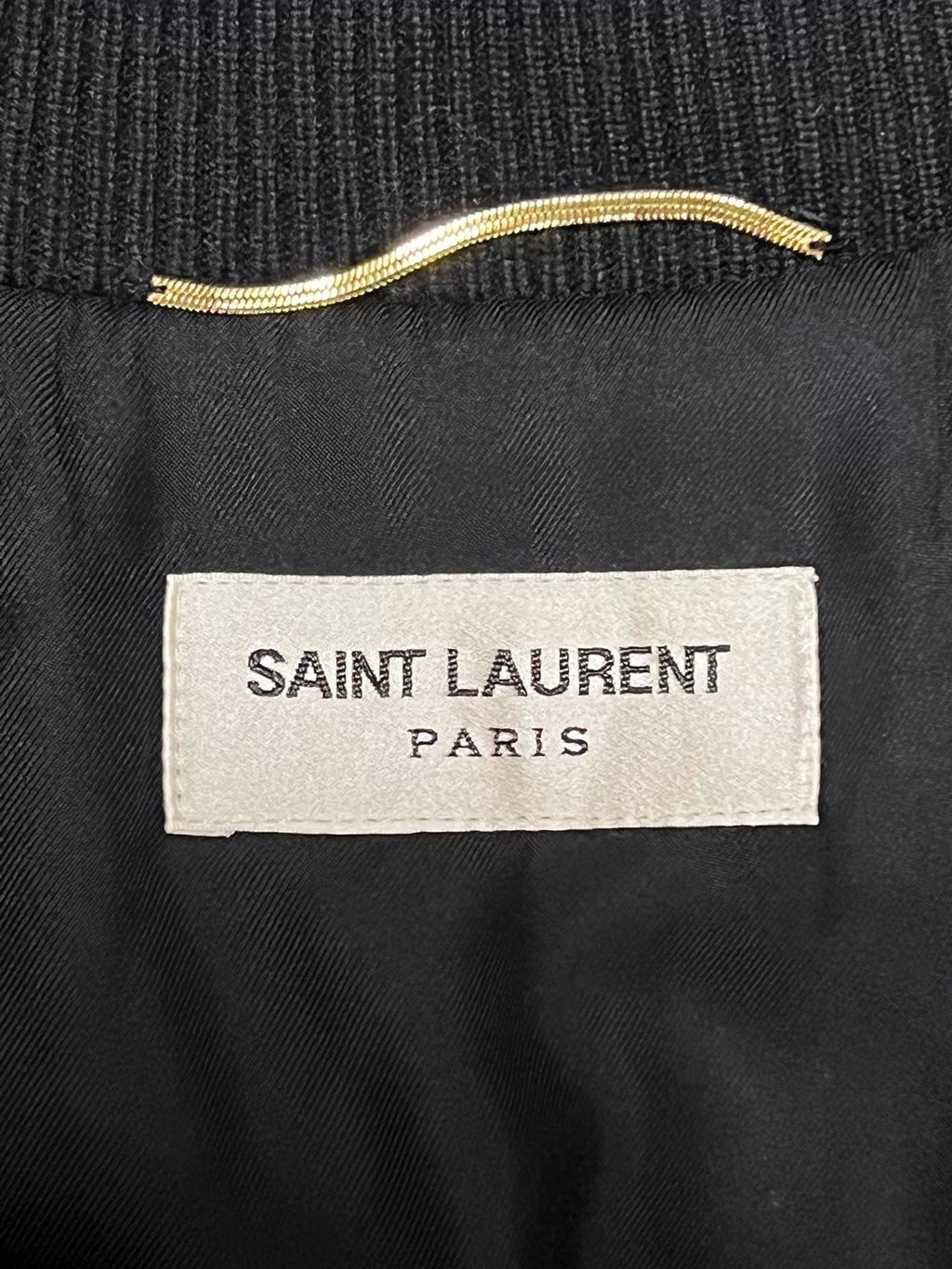 Saint Laurent Black Baseball Jacket