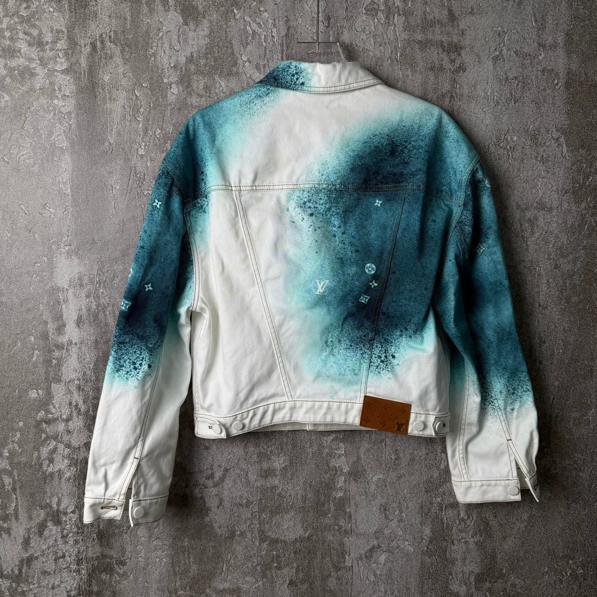 Louis Vuitton White Blue Gradient Denim Jacket
