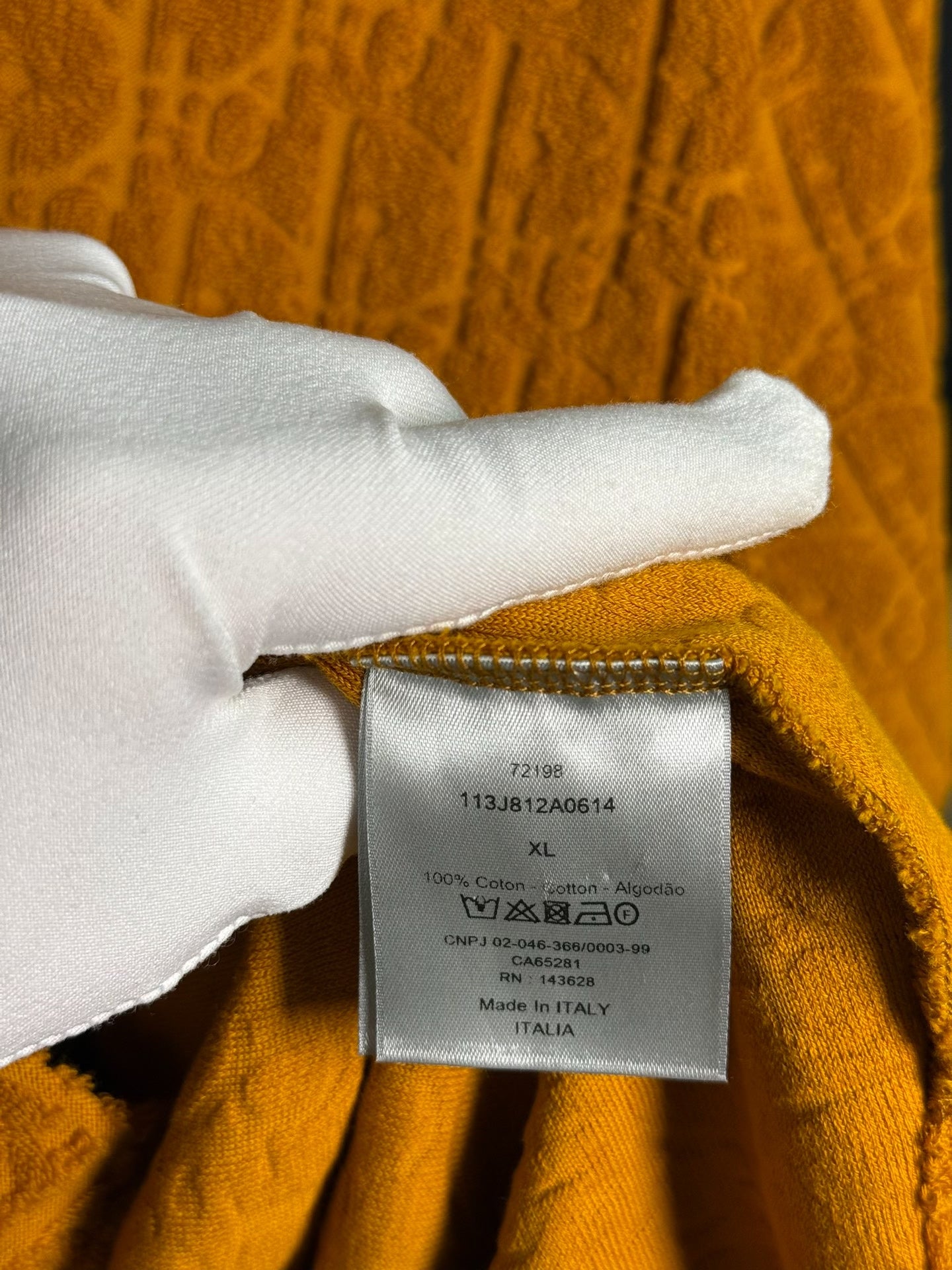 Dior Yellow Oblique Terry Polo Shirt