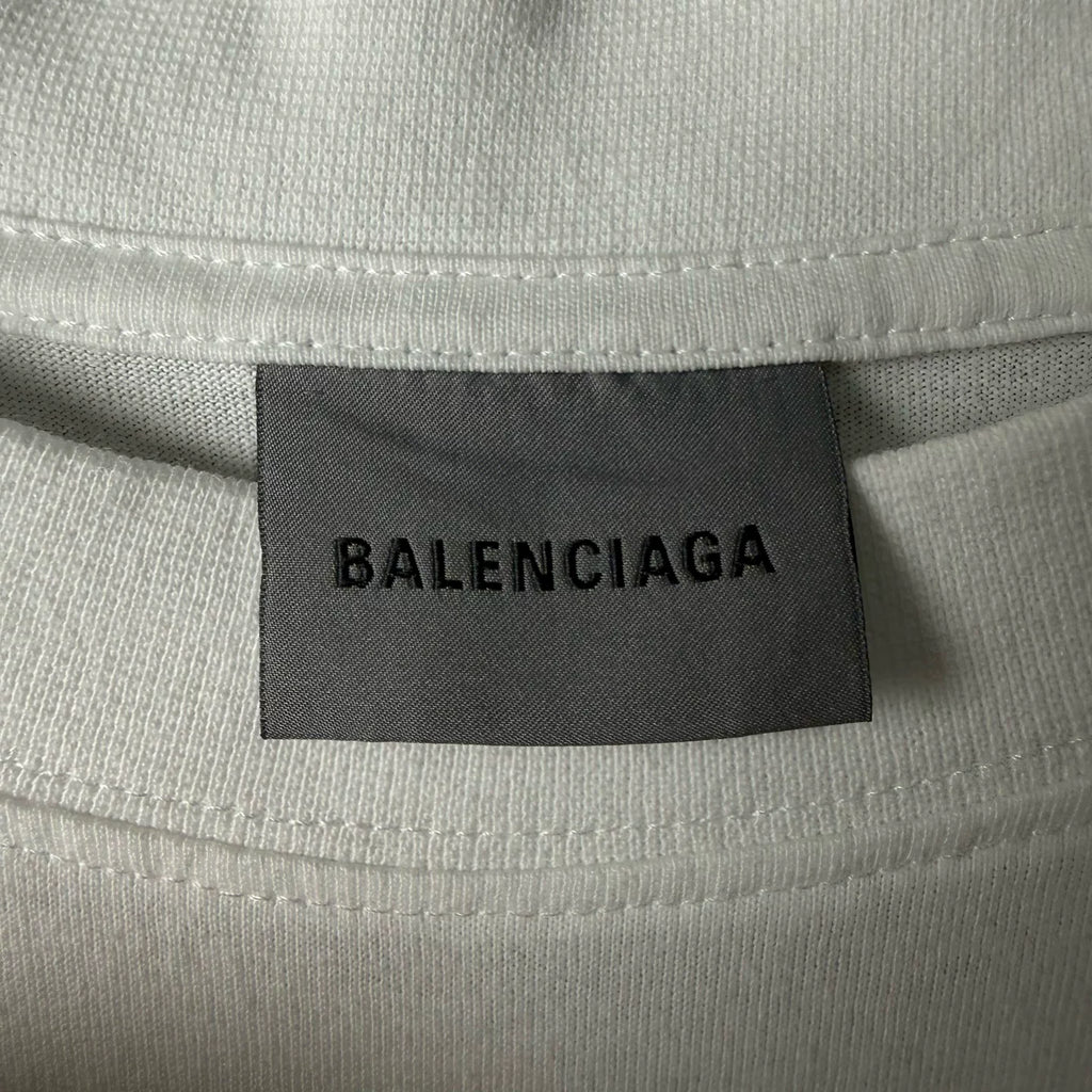 Balenciaga Collage Slogan Print Short Sleeve Top