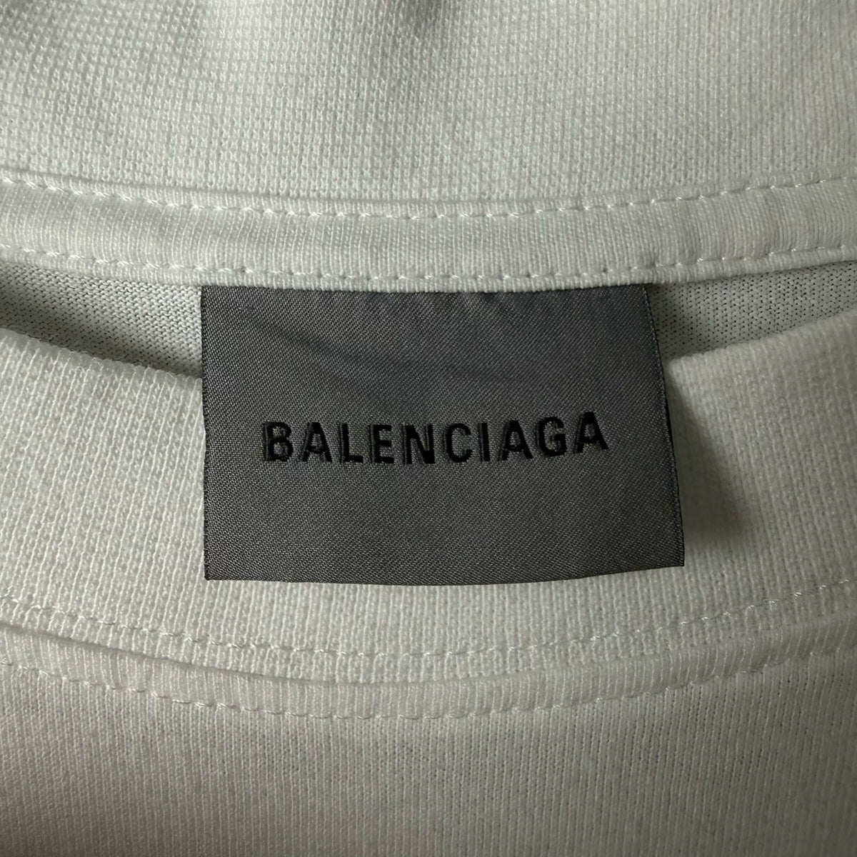 Balenciaga Collage Slogan Print Short Sleeve Top