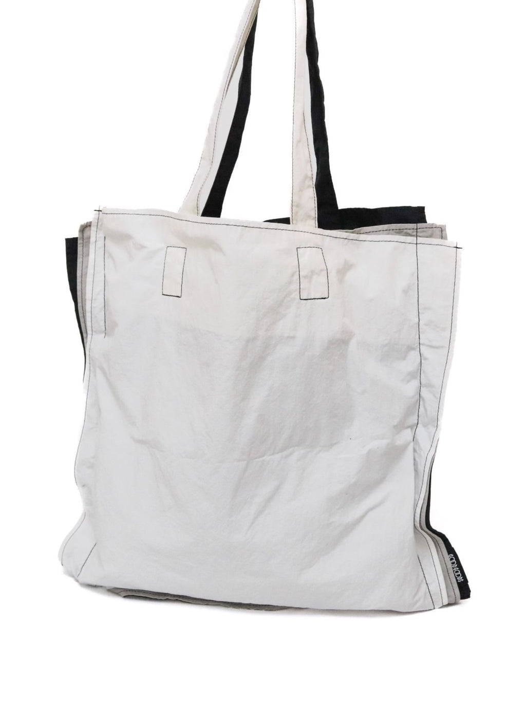 Issey Miyake Overlap Splice Canvas Tote Bag
