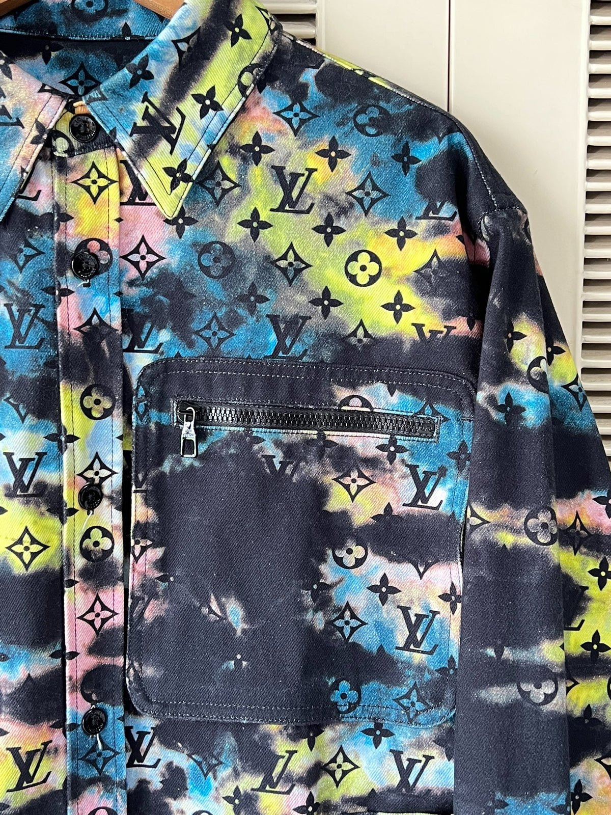Louis Vuitton Iridescent Laser Monogram Denim Shirt
