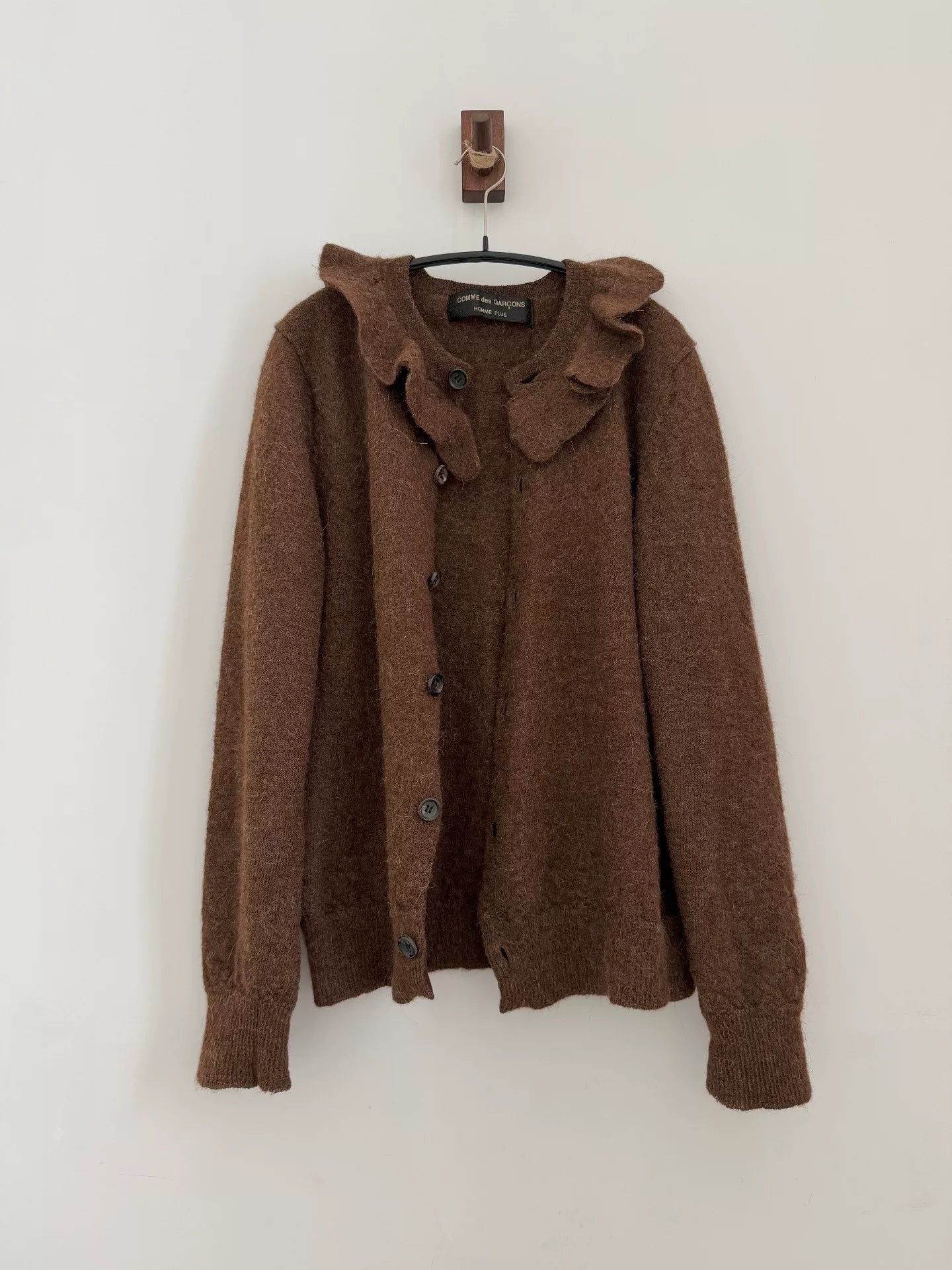 Comme Des Garcons Ruffle Collar Knit Cardigan - Devines