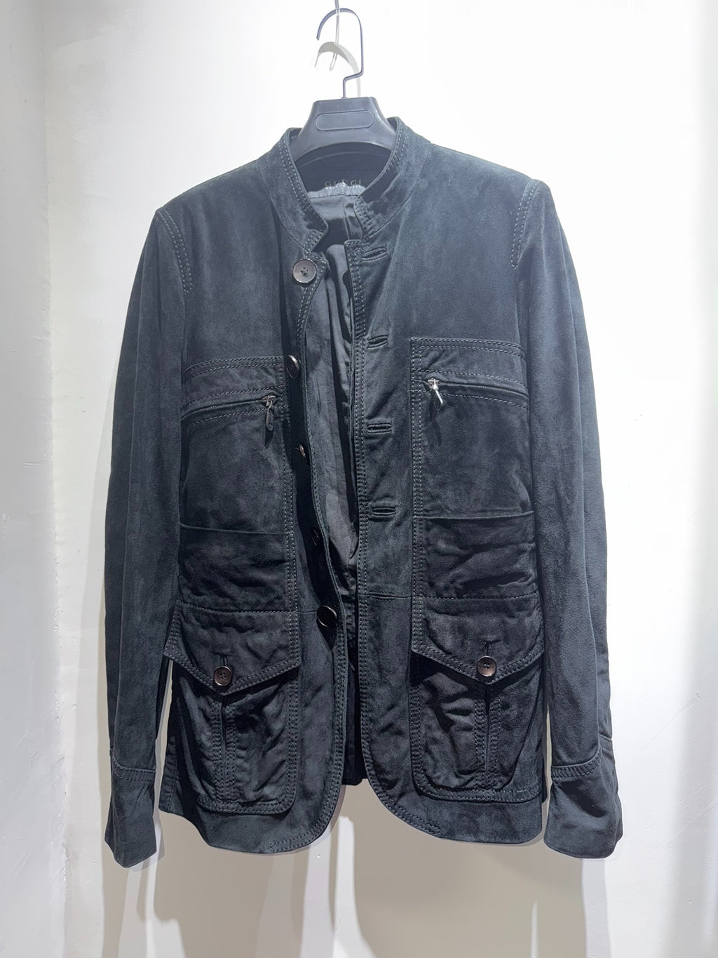 Gucci by Tom Ford Suede Button Down Leather Jacket