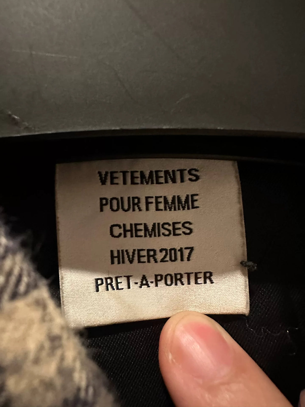 Vetements Red Iron Ring Shoulder Plaid Oversize Jacket