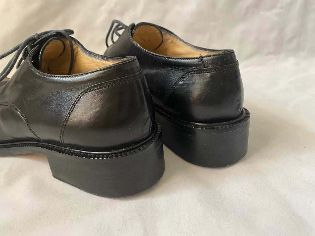 Yohji Yamamoto upturned pointed-toe leather shoes