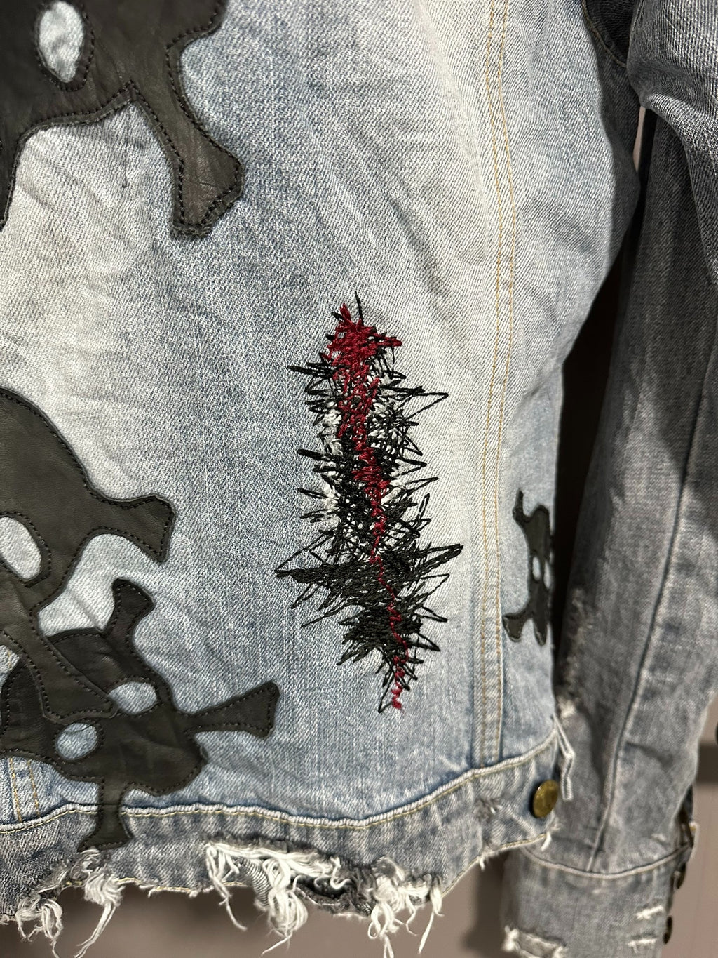 LGB l.g.b Patch Skull Denim Jacket