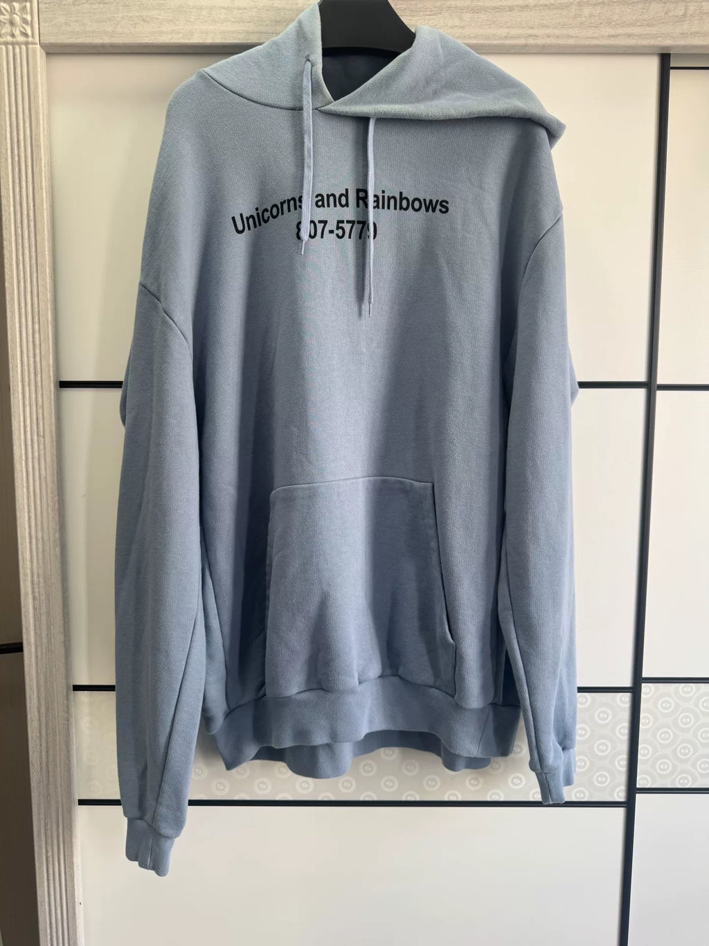 Vetements Blue Unicorn Hoodie