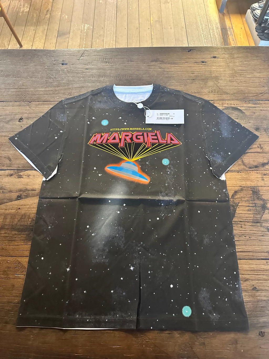 Maison Margiela SS19 Spaceship Space Print Cotton Tee