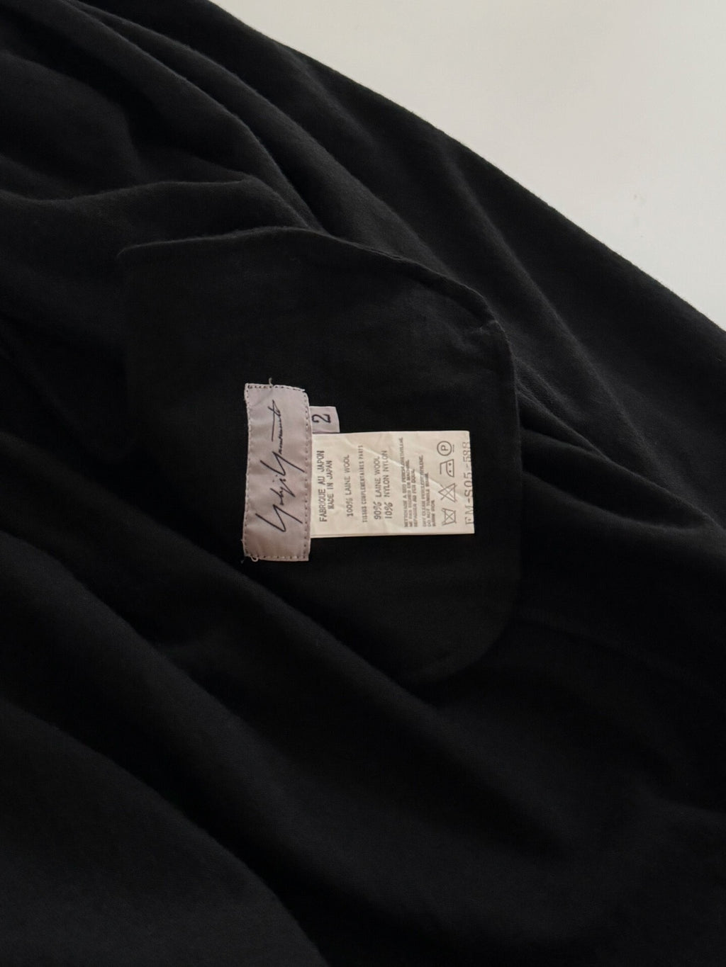 Yohji Yamamoto Fall/Winter 2002 runway piece Draped large wool umbrella skirt