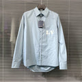 Louis Vuitton SS23 Long Sleeve Logo Button-Front Blue Shirt