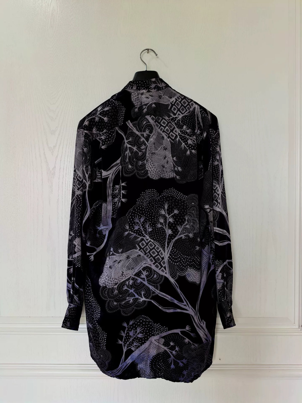 geoffrey b small Silver Banyan Special Purple Dye Silk Shirt