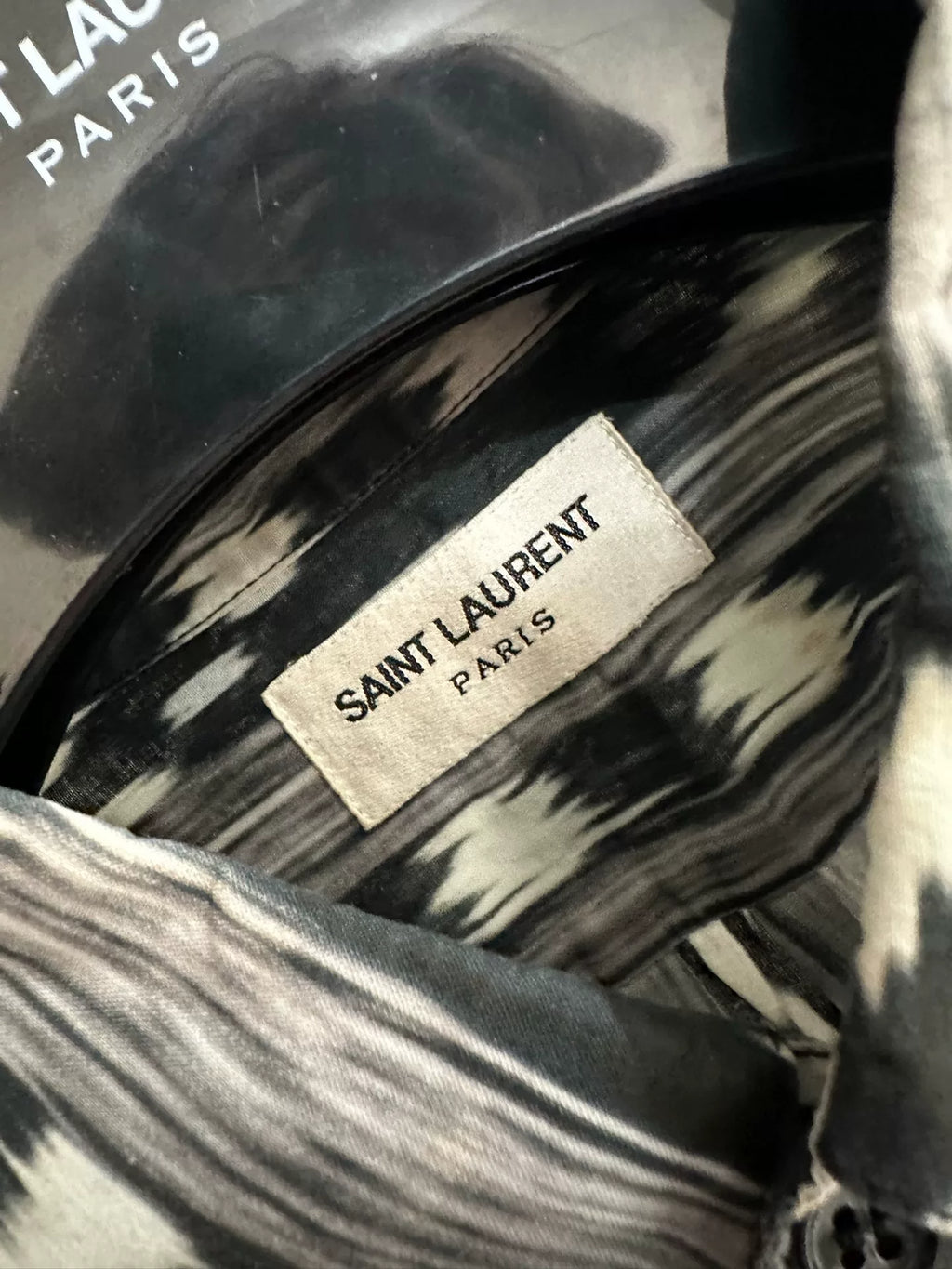 Saint Laurent SS18 Gypsy Abstract Heart Shirt by Anthony Vaccarello