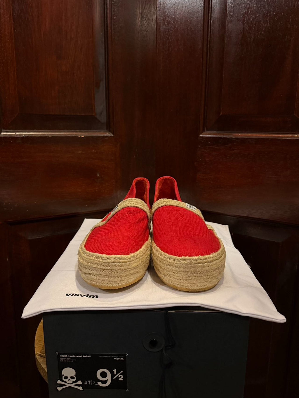 mastermind Japan × VISVIM SS12 Red Prima Thick-Sole Woven Linen Boots
