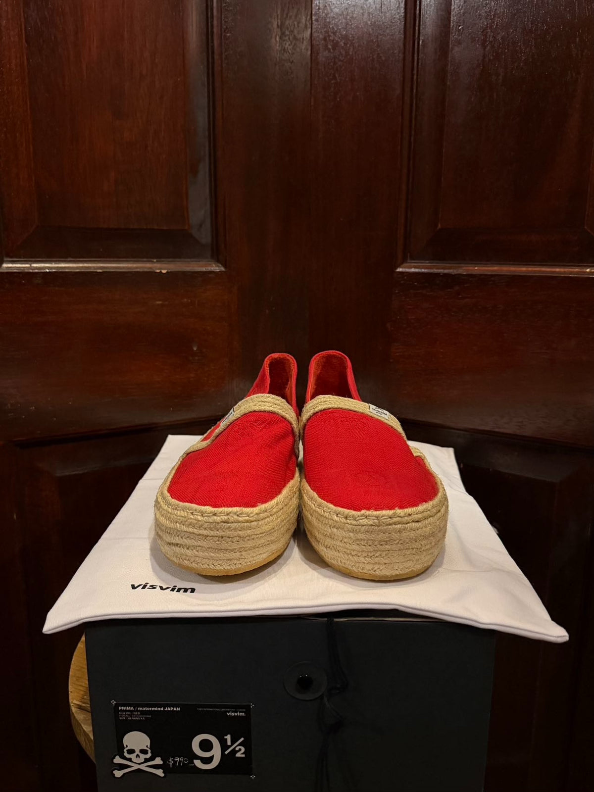 mastermind Japan × VISVIM SS12 Red Prima Thick-Sole Woven Linen Boots