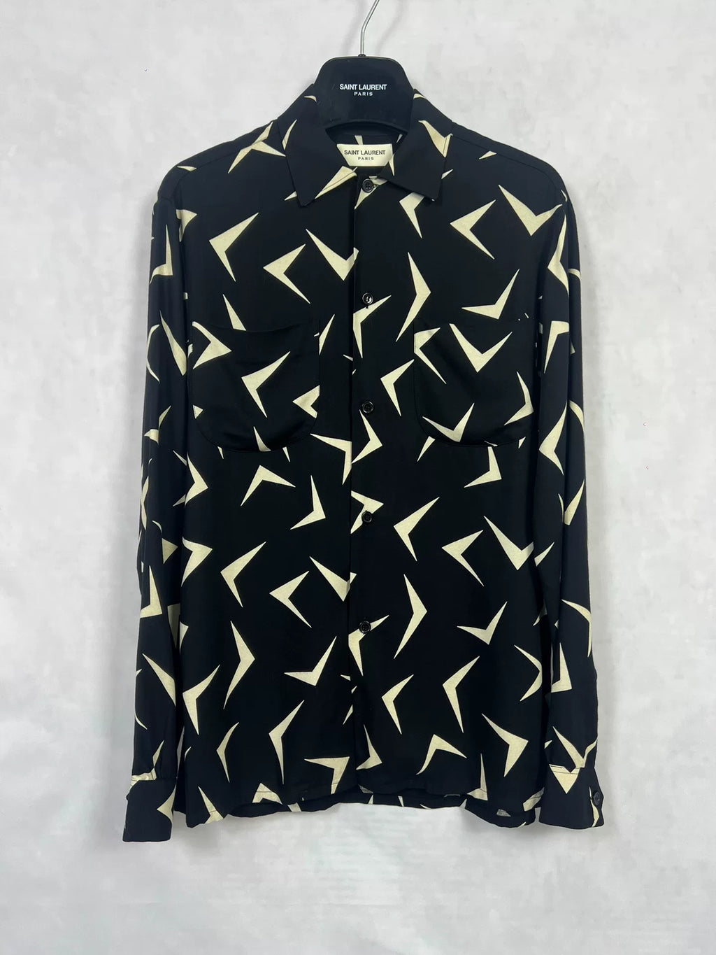 Saint Laurent 15FW Boomerang Print Button-Up Shirt