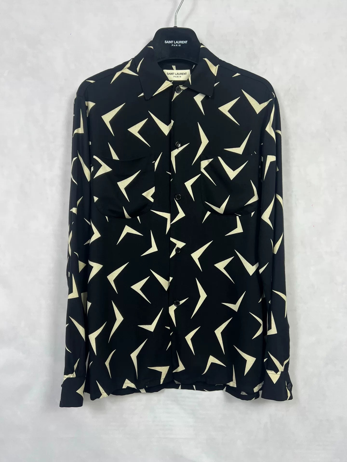 Saint Laurent 15FW Boomerang Print Button-Up Shirt