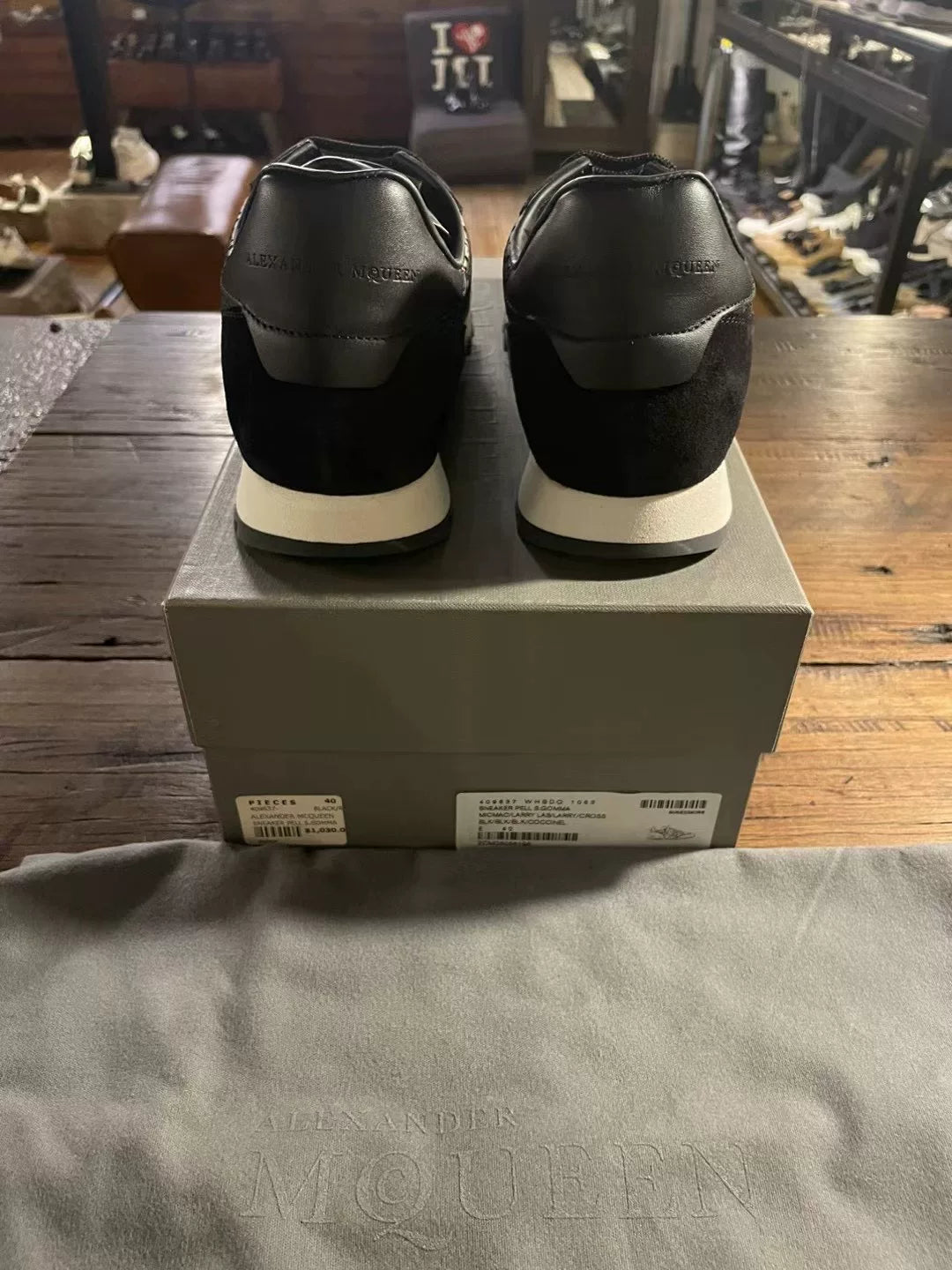 Alexander McQueen SS16 Claw Runner Leather Sneakers