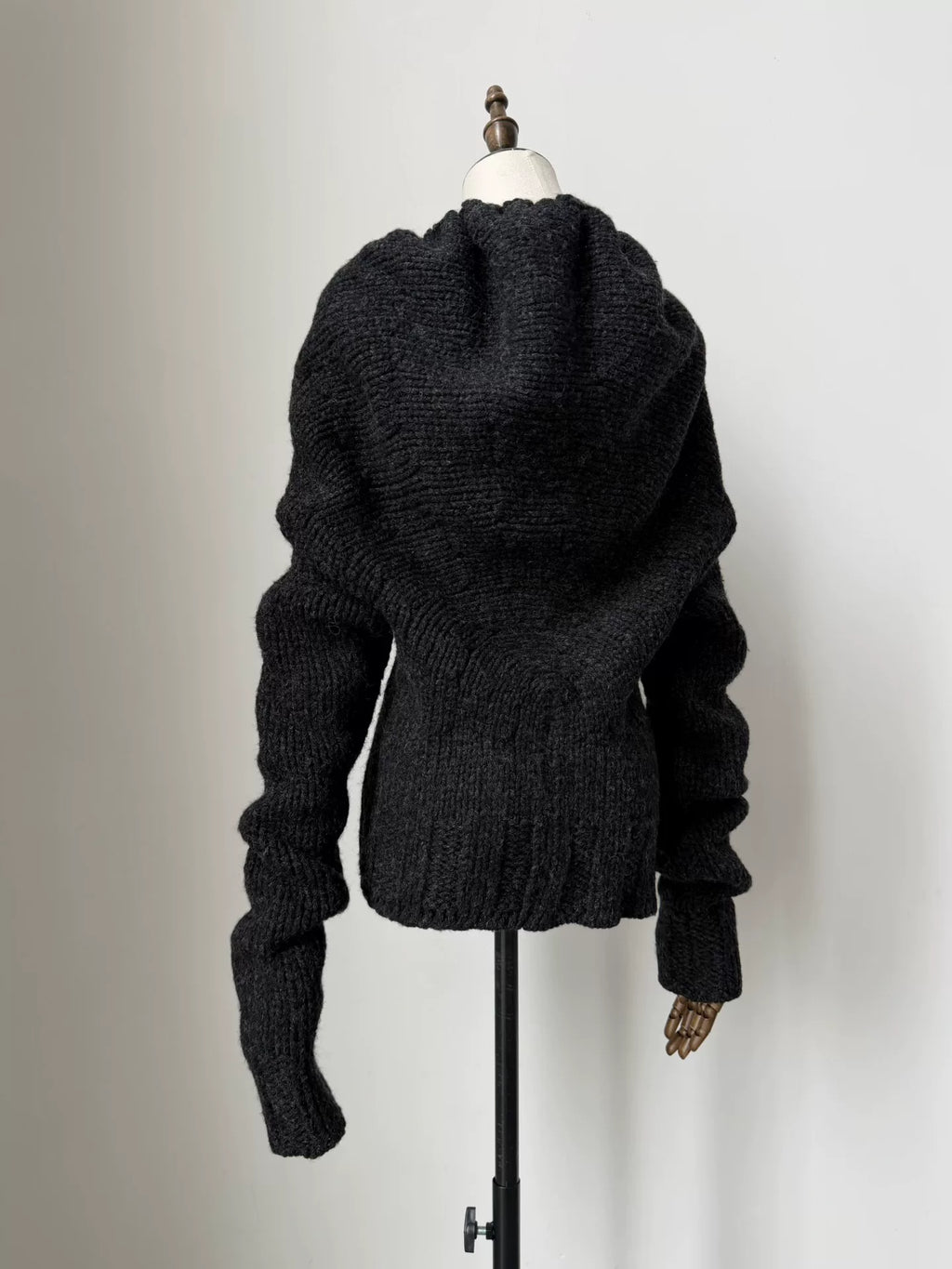 Dries van Noten 2000 Chunky Knit Pullover with Back Neck Stacking Sweater