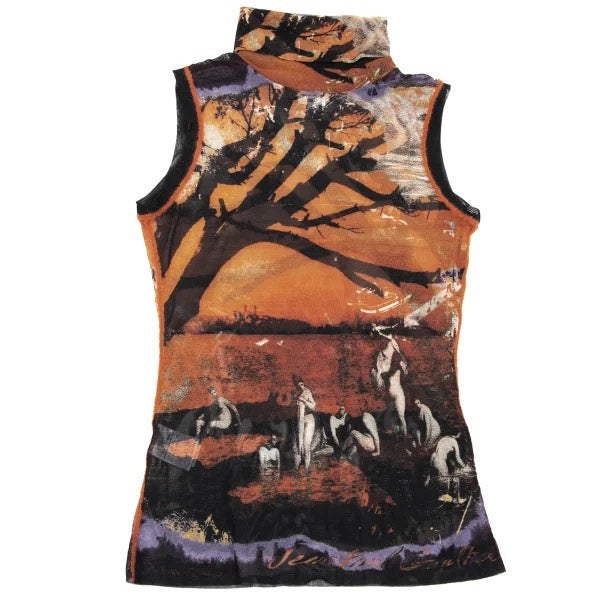 Jean Paul Gaultier Dusk Tree Portrait Mesh Top