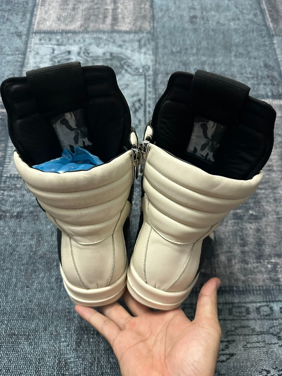 Rick Owens mainline thick laces inverted triangle Sneakers