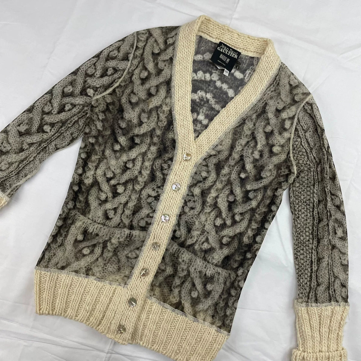 Jean Paul Gaultier’s Maille Fall/Winter 2004 elastic Trompe l’œil cardigan