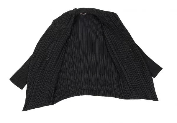 Issey Miyake 1990s Tuxedo Collar Pleated Jacket