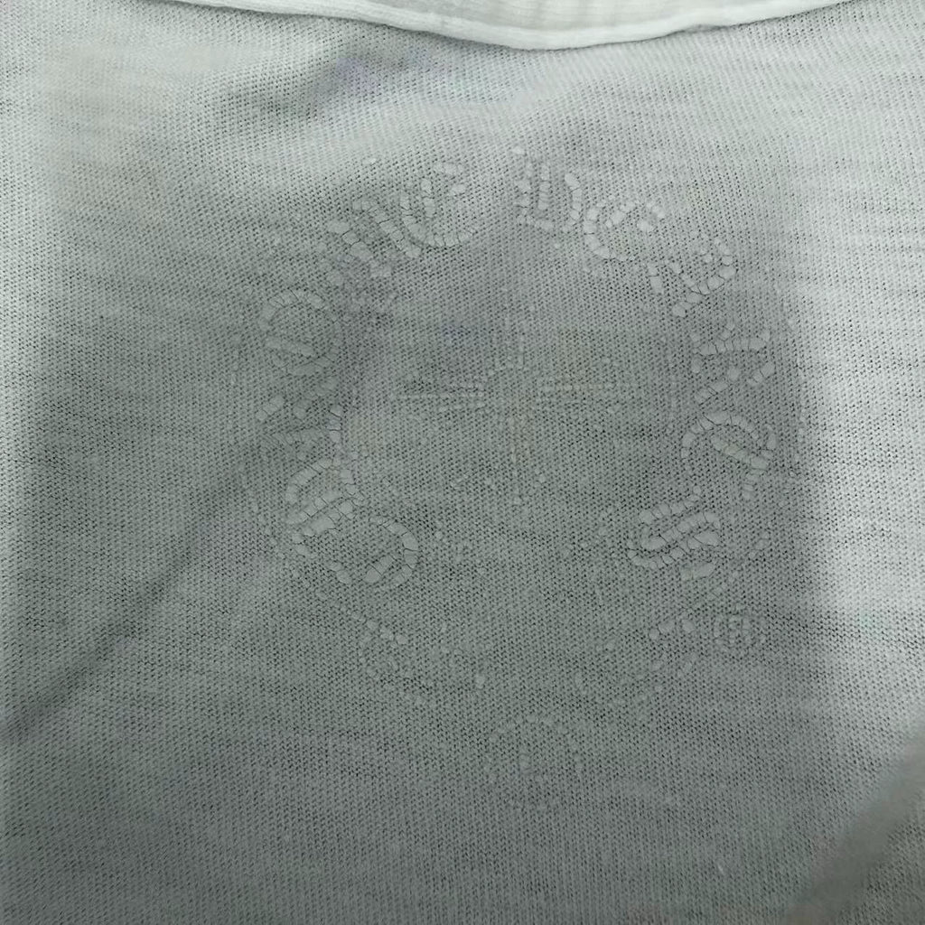 Chrome Hearts White Collar Sanskrit Long Sleeve Top