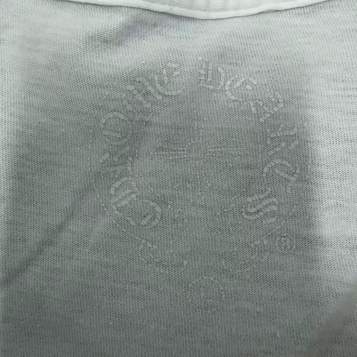 Chrome Hearts White Collar Sanskrit Long Sleeve Top