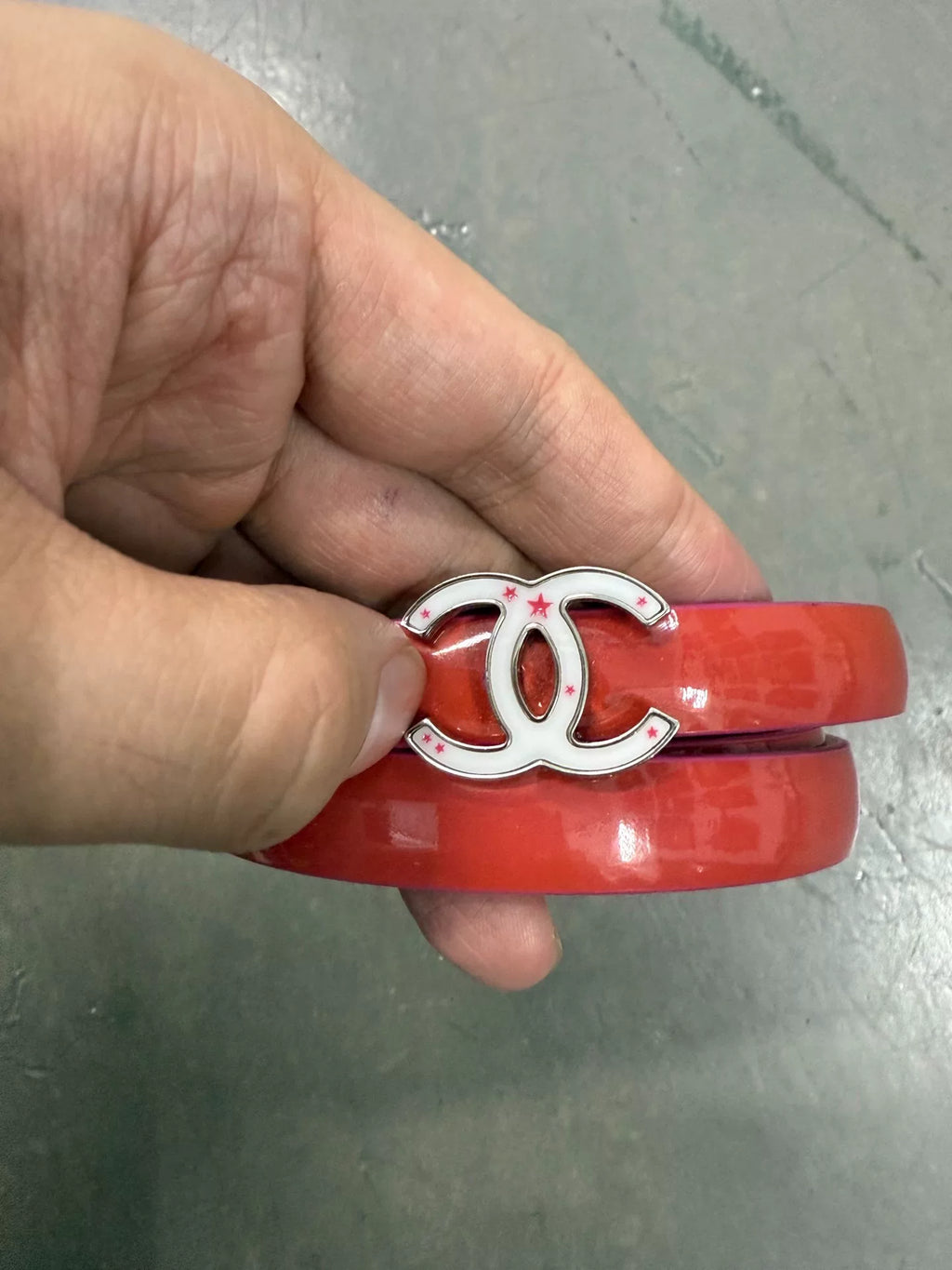 Chanel Red Cowhide Double C Jewelry Series Belt