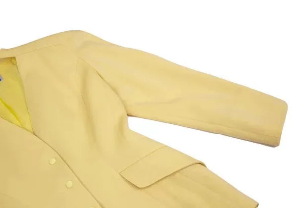 Thierry Mugler Vintage Yellow Cinched Silk Top