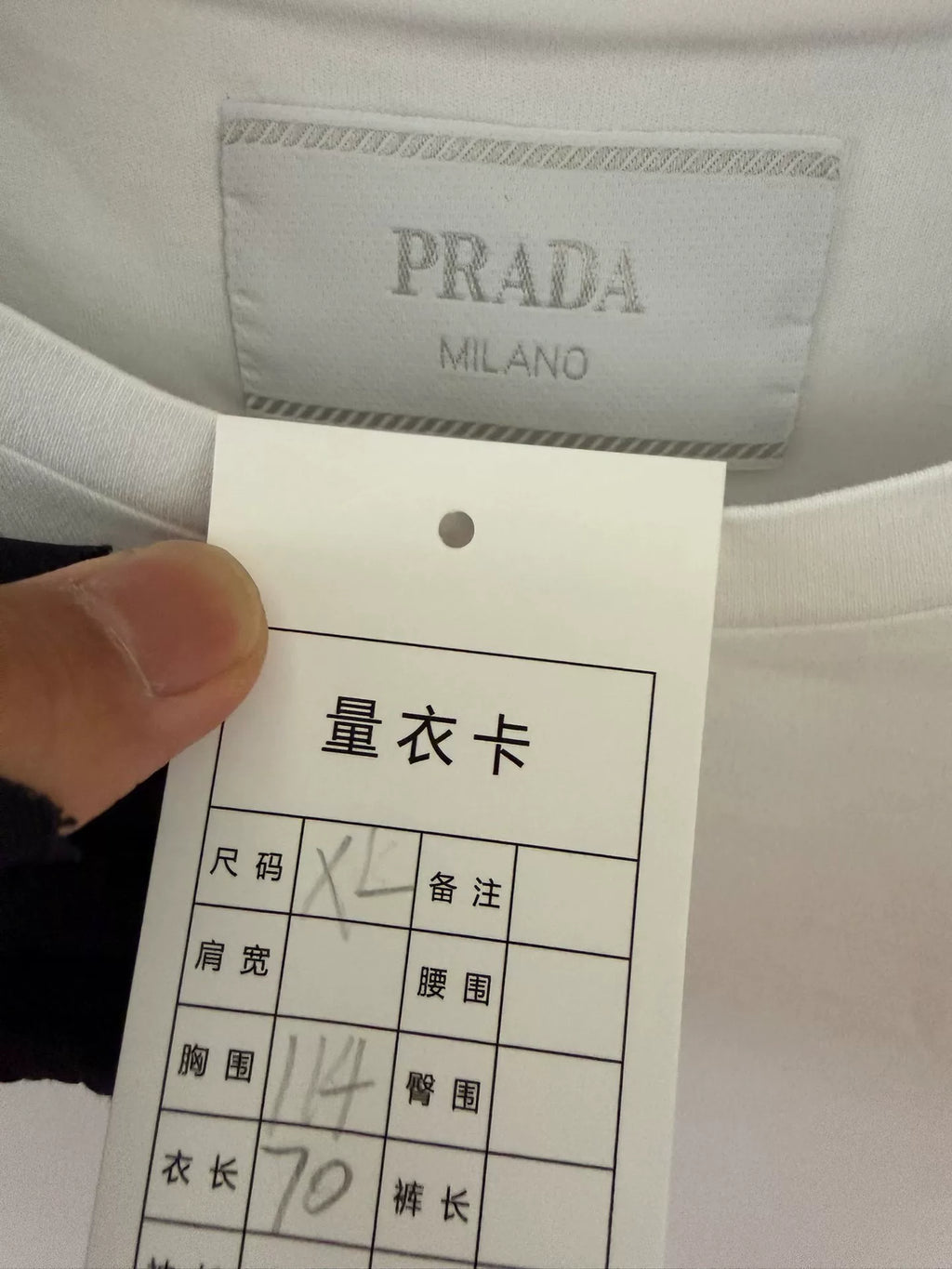 Prada White Triangle Logo Short-Sleeve T-Shirt