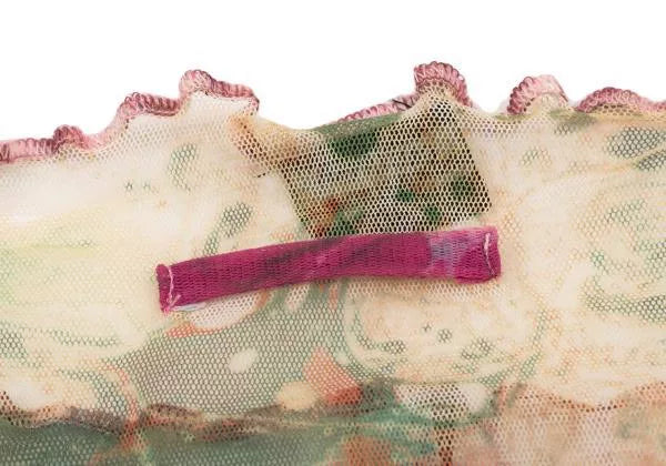 Jean Paul Gaultier Vintage Green Mottled Print Mesh Top
