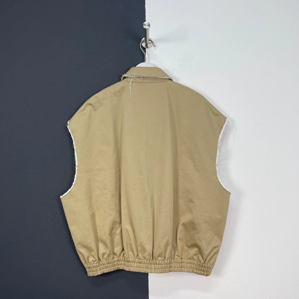 Miumiu Khaki Distressed Vest Jacket