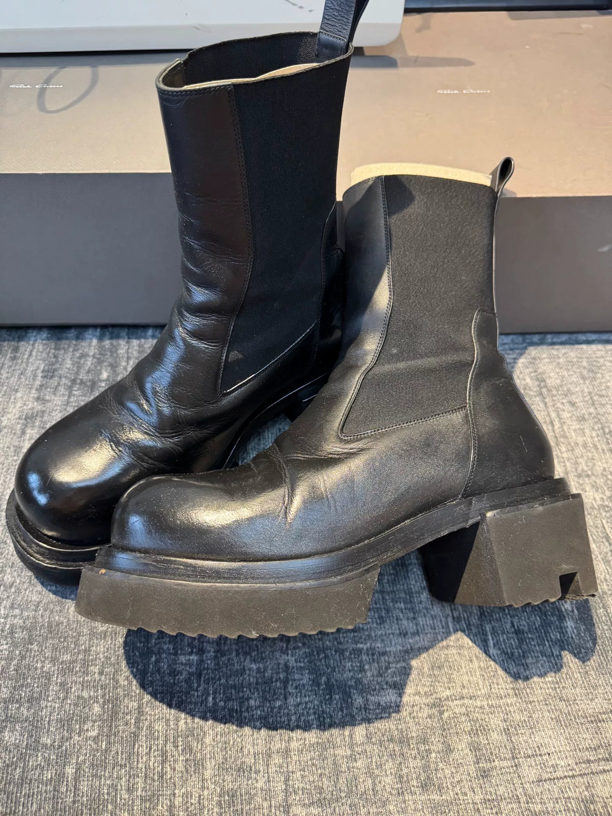 Rick Owens Beatle Ballast Bogun Boots