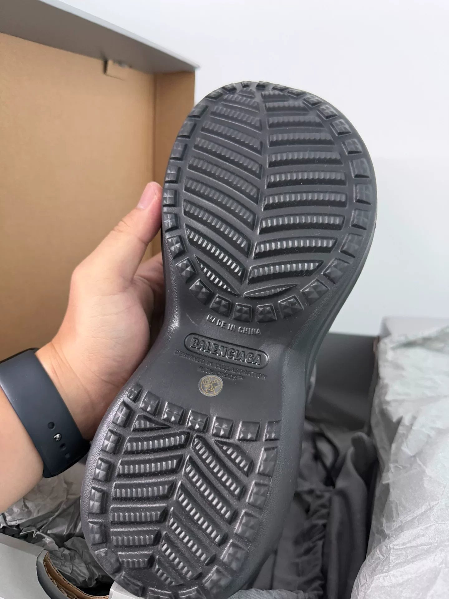 Balenciaga 25 Winter Crocs Punk Clog Shoes
