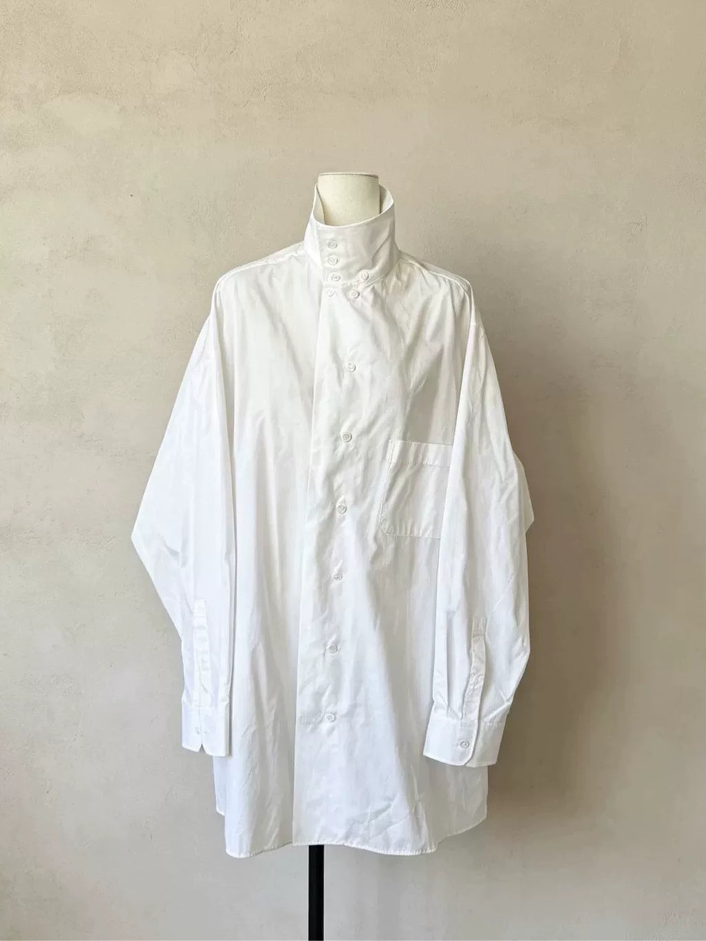 Yohji Yamamoto Stand-Collar Cotton Shirt