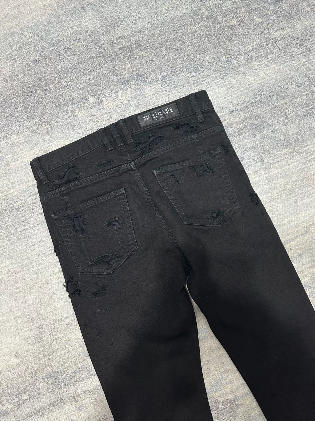 Balmain 17AW AW Distressed Jeans by Olivier Routeing Distressed