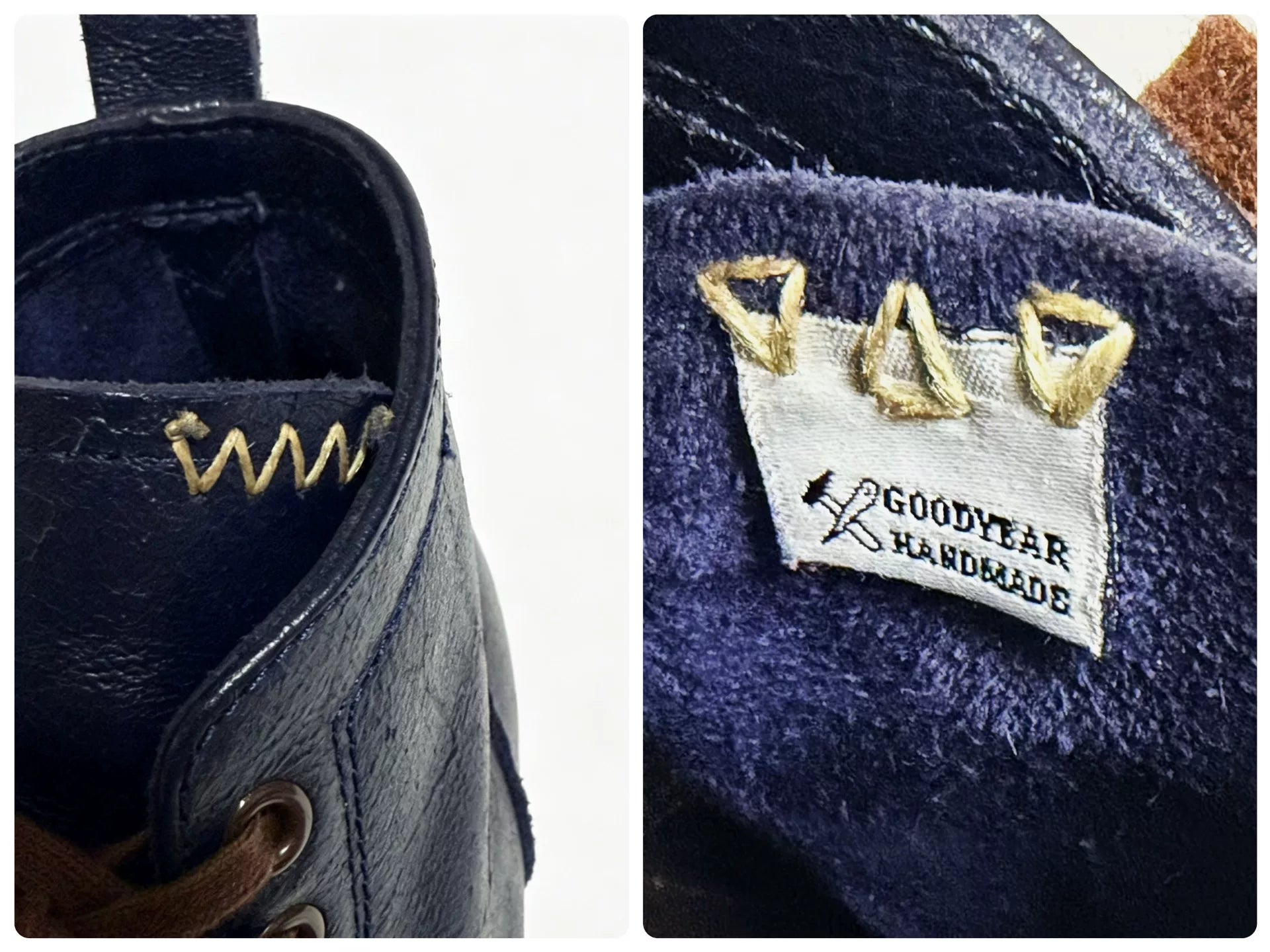 Visvim Marshal Boots-Folk Wmv Navy Leather Boots