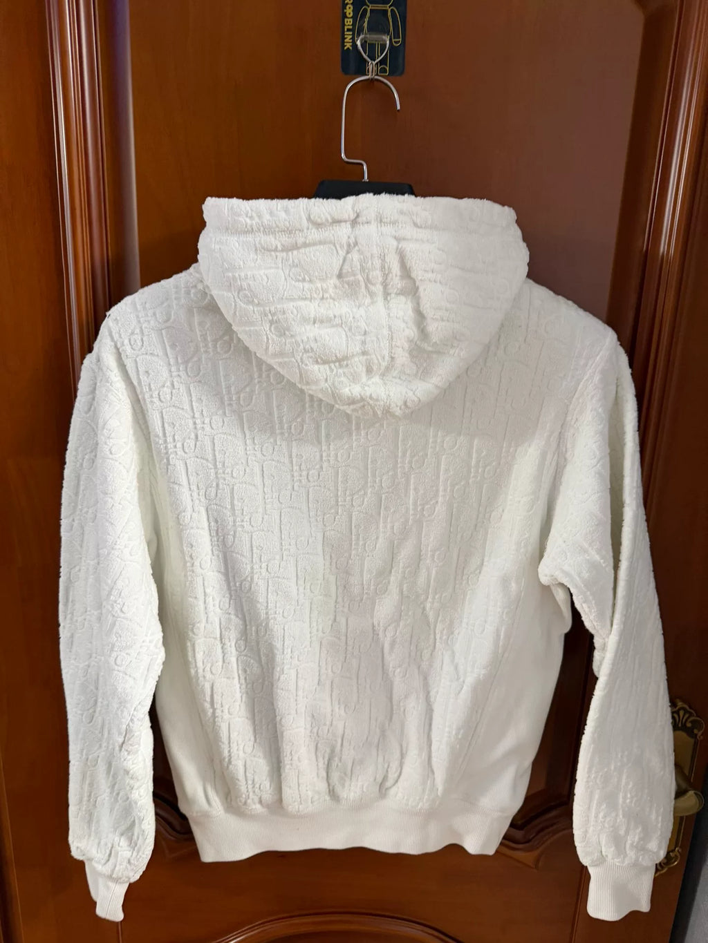 Dior White Logo Printed Hooded Sweater