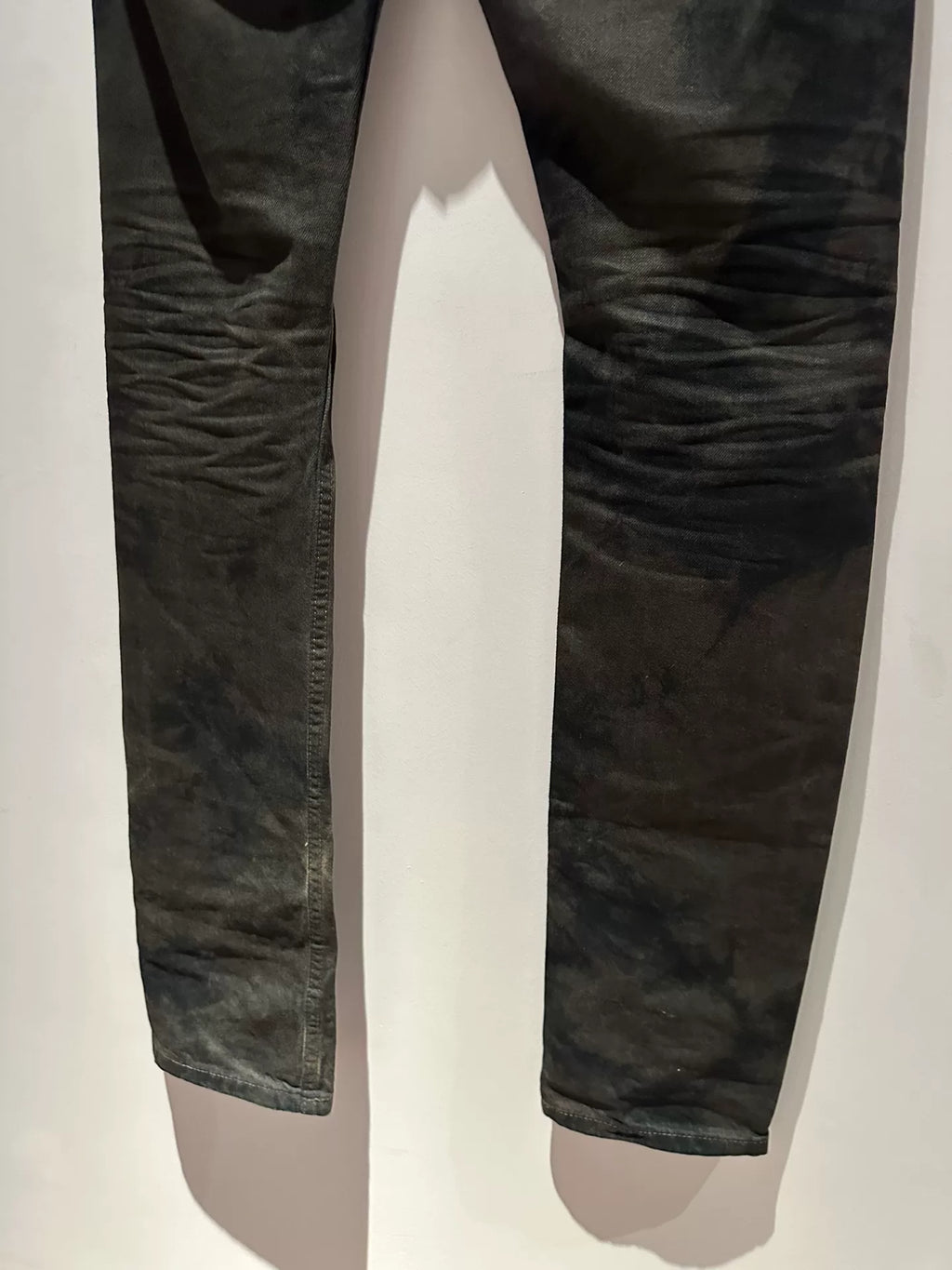 Rick Owens Mud-Dyed Distressed Denim Pants
