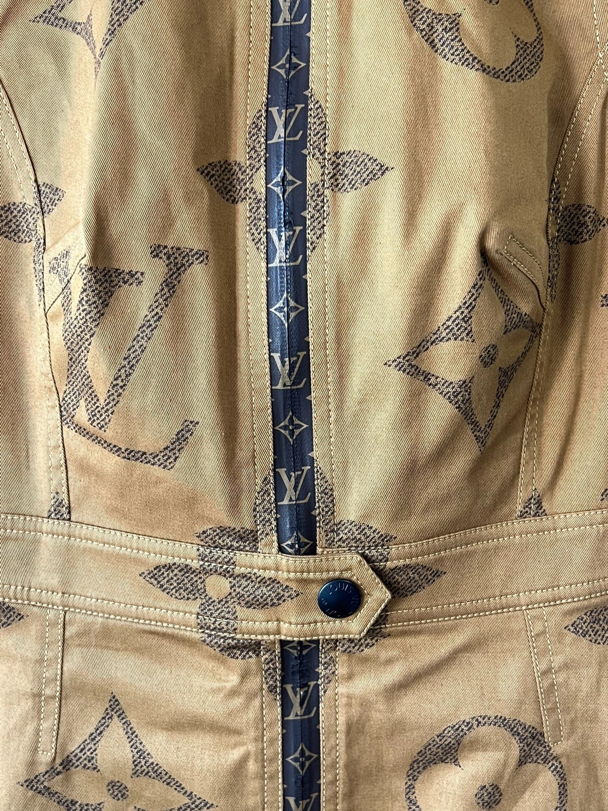 Louis Vuitton brown monogram sleeveless dress
