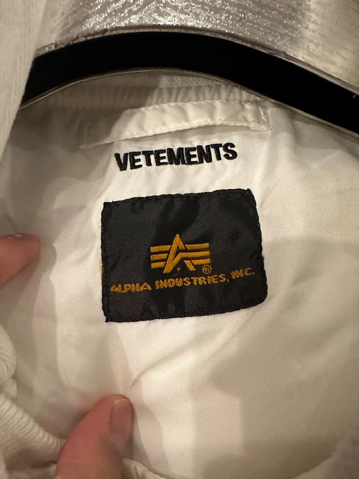 Vetements White Reversible Down Vest