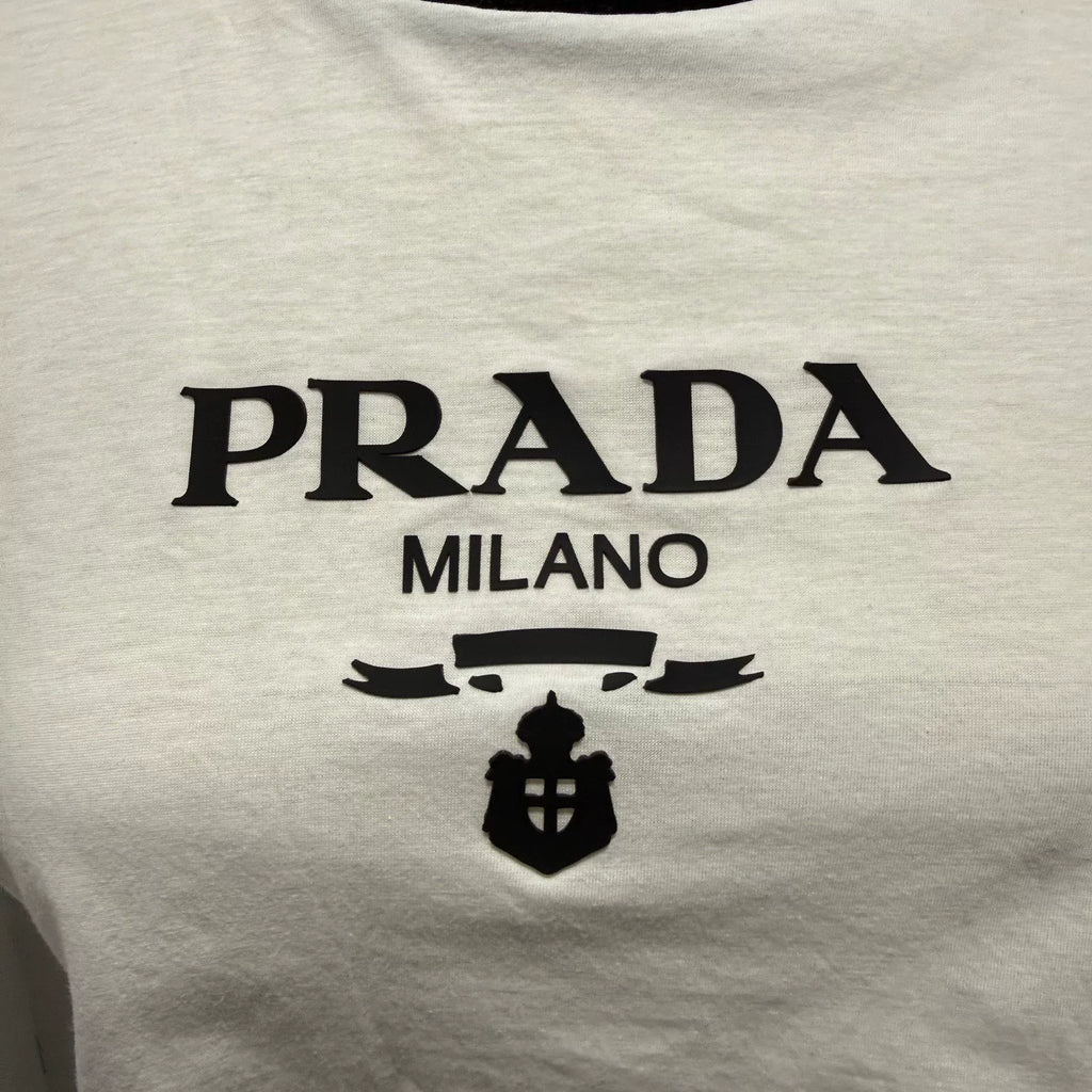Prada Color-Blocked Print Short Sleeve Shirt