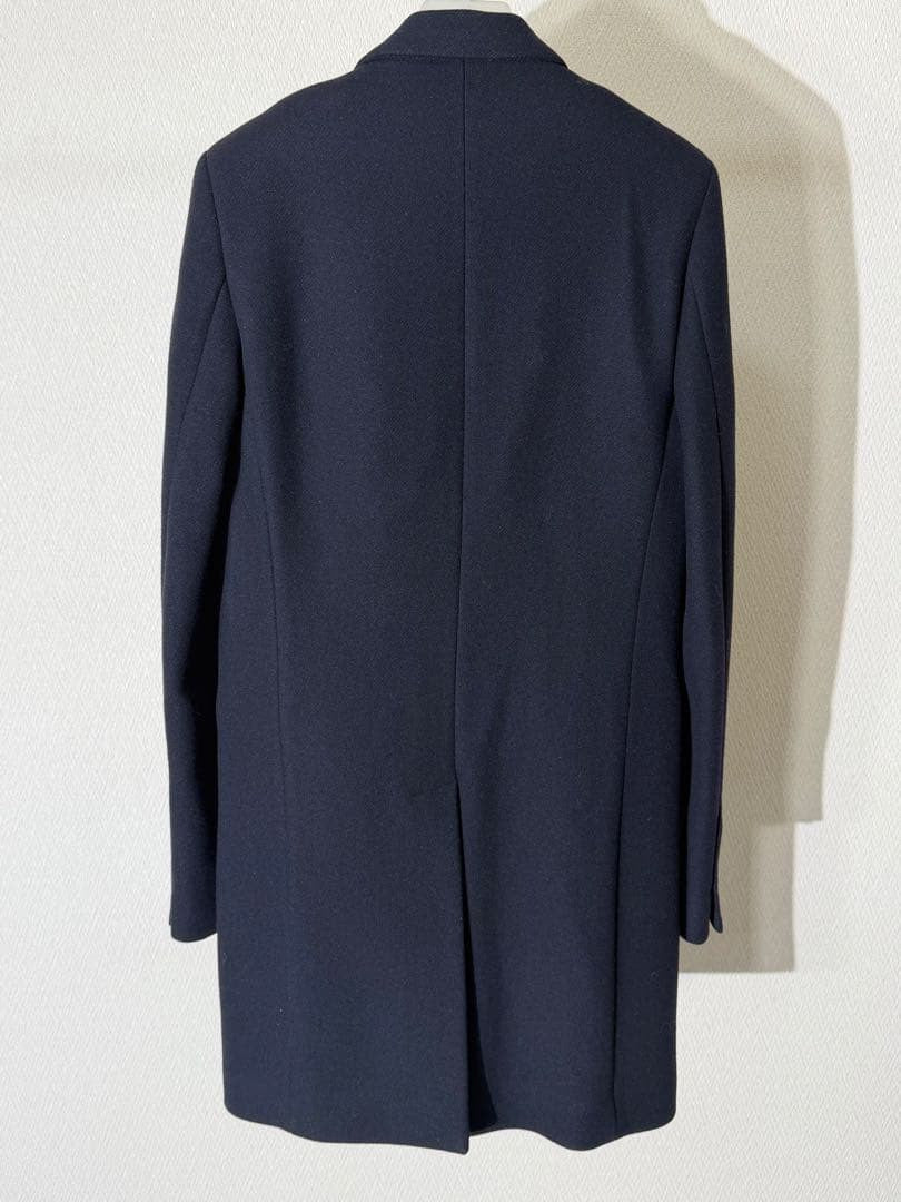 Ann Demeulemeester Navy Blue Wool Coat