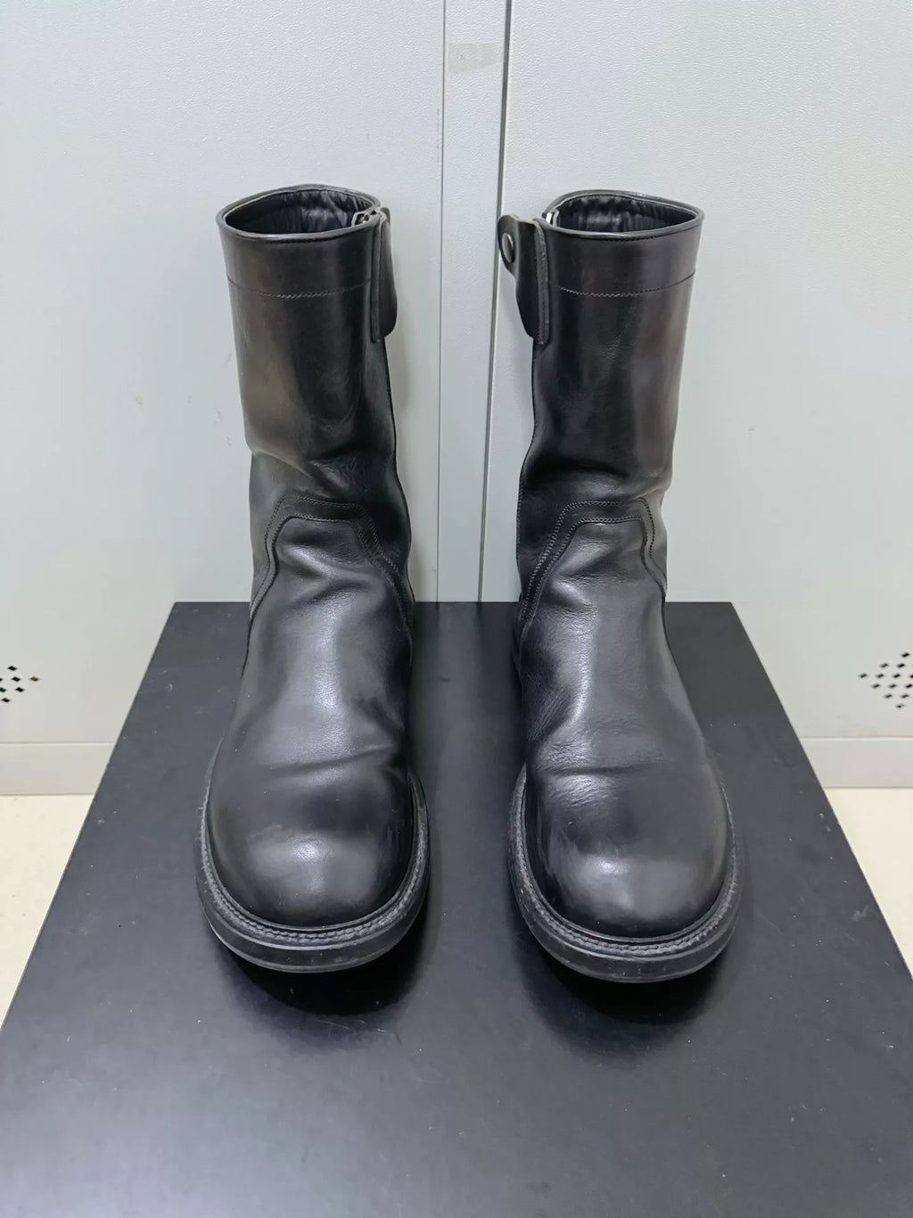 Rick Owens Creeper High-Top Leather Military Boots