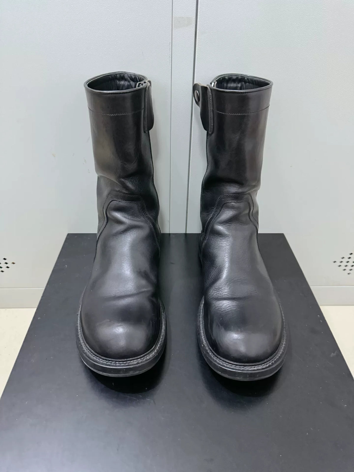 Rick Owens Creeper High-Top Leather Military Boots